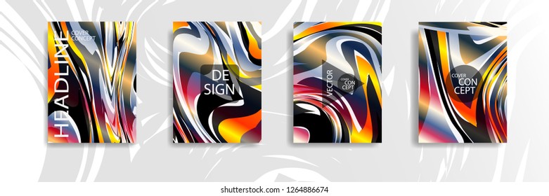 The abstract texture of brightly colored liquid paint. vector cover book with marble color on eps 10