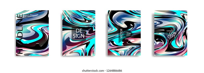 The abstract texture of brightly colored liquid paint. vector cover book with marble color on eps 10