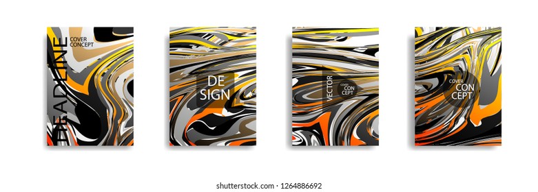 The abstract texture of brightly colored liquid paint. vector cover book with marble color on eps 10