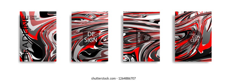 The abstract texture of brightly colored liquid paint. vector cover book with marble color on eps 10
