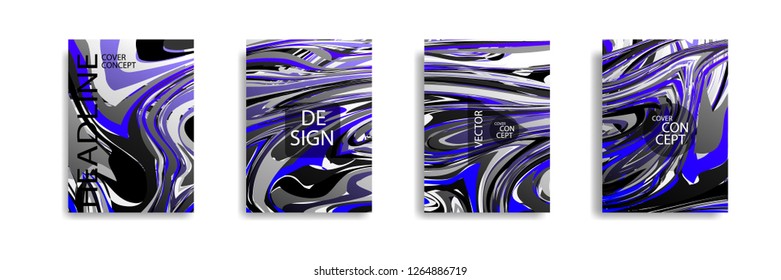 The abstract texture of brightly colored liquid paint. vector cover book with marble color on eps 10