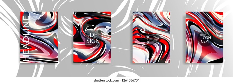 The abstract texture of brightly colored liquid paint. vector cover book with marble color on eps 10