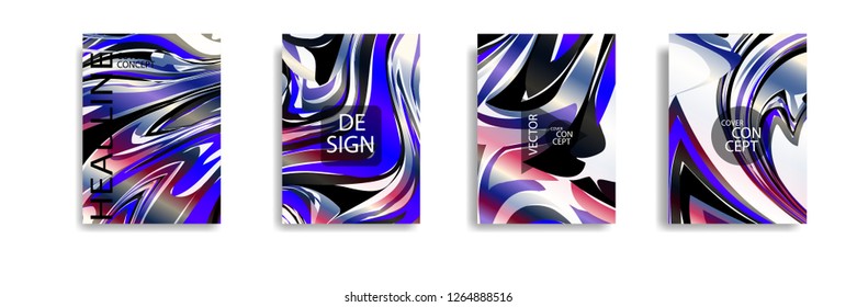 The abstract texture of brightly colored liquid paint. vector cover book with marble color on eps 10