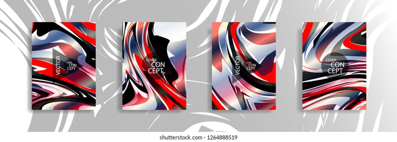 The abstract texture of brightly colored liquid paint. vector cover book with marble color on eps 10