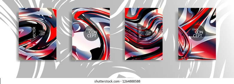 The abstract texture of brightly colored liquid paint. vector cover book with marble color on eps 10