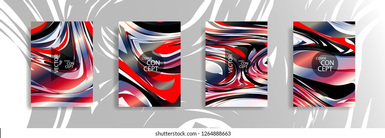 The abstract texture of brightly colored liquid paint. vector cover book with marble color on eps 10