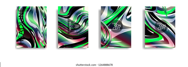 The abstract texture of brightly colored liquid paint. vector cover book with marble color on eps 10