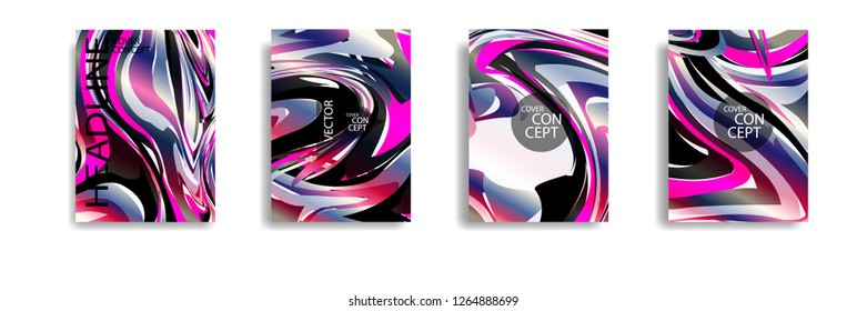 The abstract texture of brightly colored liquid paint. vector cover book with marble color on eps 10