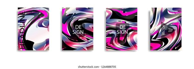 The abstract texture of brightly colored liquid paint. vector cover book with marble color on eps 10
