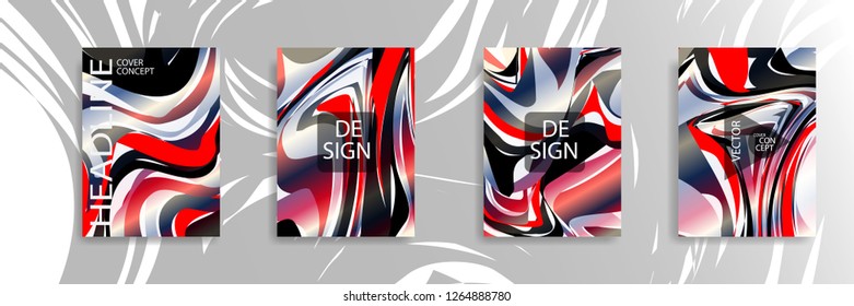The abstract texture of brightly colored liquid paint. vector cover book with marble color on eps 10
