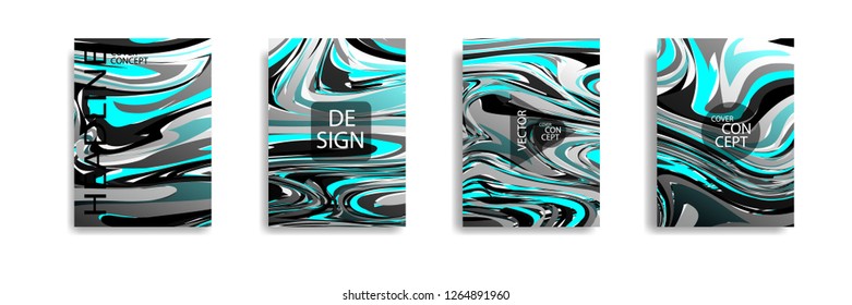 The abstract texture of brightly colored liquid paint. vector cover book with marble color on eps 10