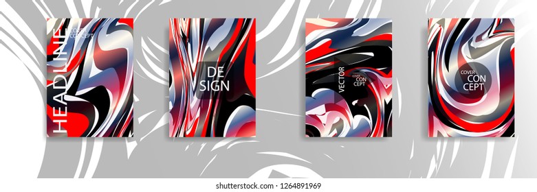 The abstract texture of brightly colored liquid paint. vector cover book with marble color on eps 10