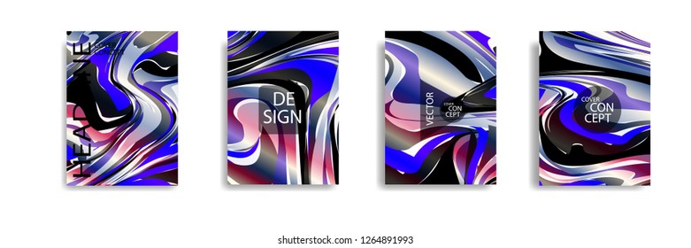 The abstract texture of brightly colored liquid paint. vector cover book with marble color on eps 10