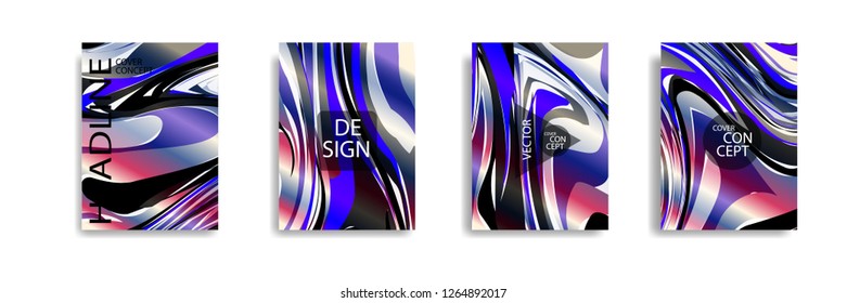 The abstract texture of brightly colored liquid paint. vector cover book with marble color on eps 10