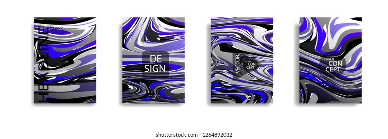 The abstract texture of brightly colored liquid paint. vector cover book with marble color on eps 10