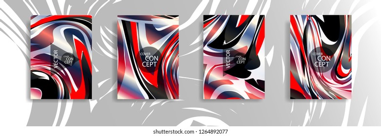 The abstract texture of brightly colored liquid paint. vector cover book with marble color on eps 10
