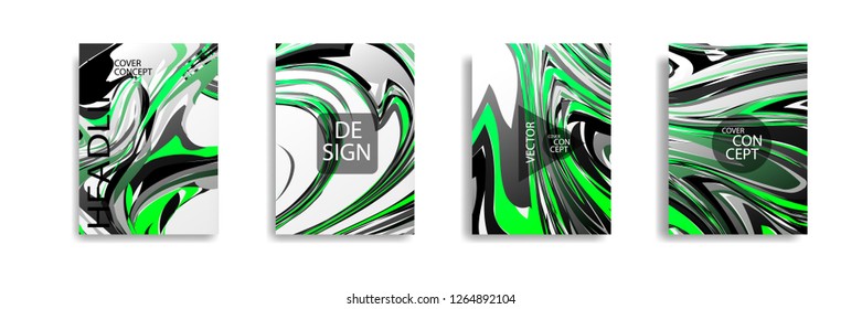 The abstract texture of brightly colored liquid paint. vector cover book with marble color on eps 10