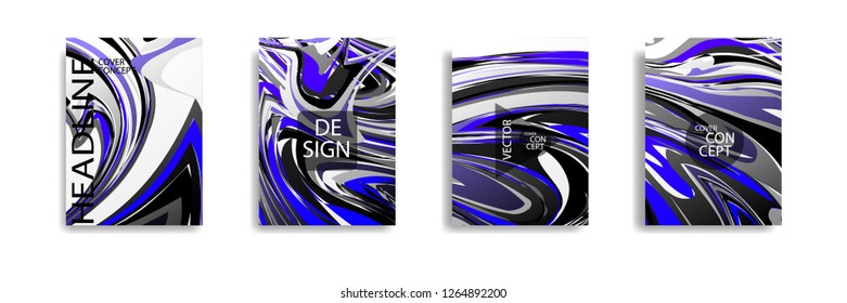 The abstract texture of brightly colored liquid paint. vector cover book with marble color on eps 10