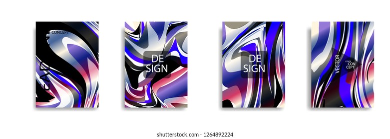 The abstract texture of brightly colored liquid paint. vector cover book with marble color on eps 10