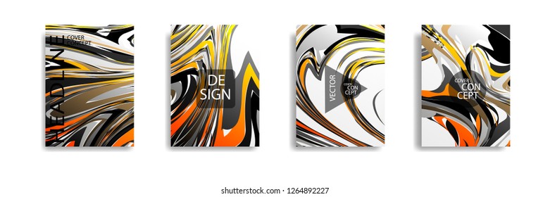The abstract texture of brightly colored liquid paint. vector cover book with marble color on eps 10