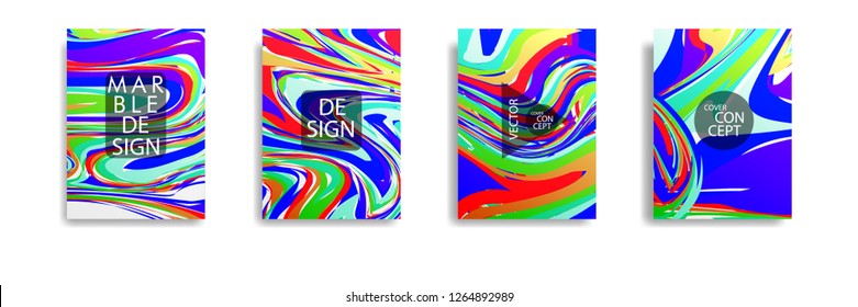 The abstract texture of brightly colored liquid paint. vector cover book with marble color on eps 10