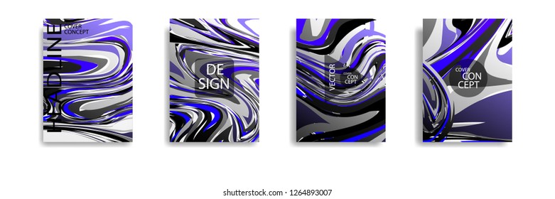 The abstract texture of brightly colored liquid paint. vector cover book with marble color on eps 10