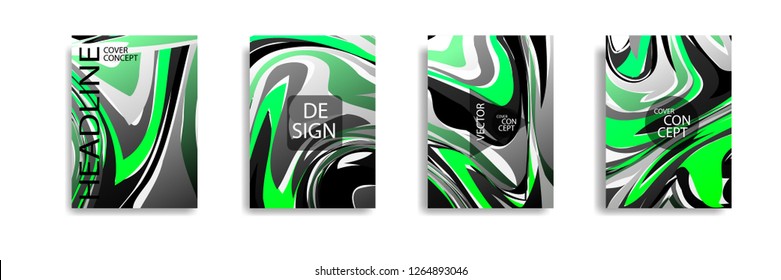 The abstract texture of brightly colored liquid paint. vector cover book with marble color on eps 10