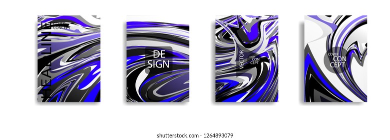 The abstract texture of brightly colored liquid paint. vector cover book with marble color on eps 10