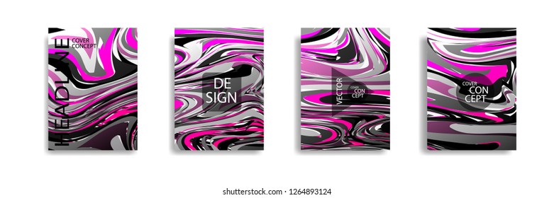 The abstract texture of brightly colored liquid paint. vector cover book with marble color on eps 10