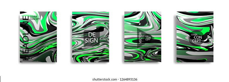 The abstract texture of brightly colored liquid paint. vector cover book with marble color on eps 10