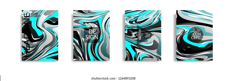 The abstract texture of brightly colored liquid paint. vector cover book with marble color on eps 10