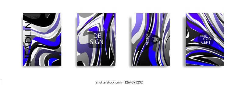 The abstract texture of brightly colored liquid paint. vector cover book with marble color on eps 10