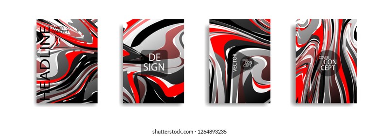 The abstract texture of brightly colored liquid paint. vector cover book with marble color on eps 10