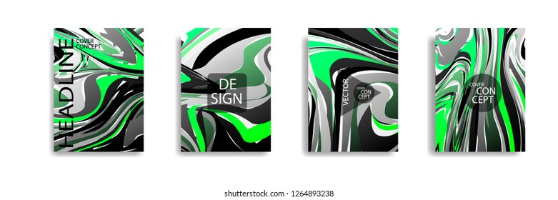 The abstract texture of brightly colored liquid paint. vector cover book with marble color on eps 10