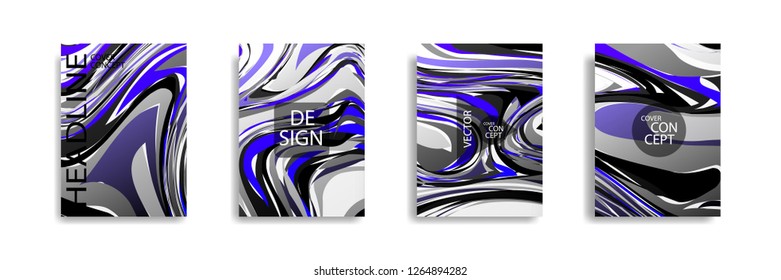 The abstract texture of brightly colored liquid paint. vector cover book with marble color on eps 10