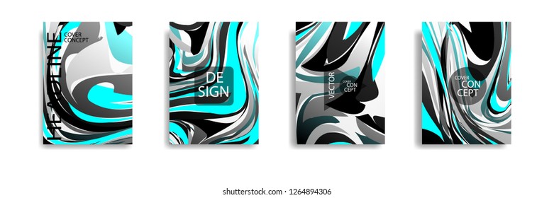 The abstract texture of brightly colored liquid paint. vector cover book with marble color on eps 10