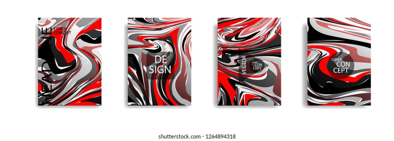 The abstract texture of brightly colored liquid paint. vector cover book with marble color on eps 10