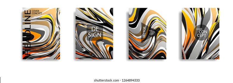 The abstract texture of brightly colored liquid paint. vector cover book with marble color on eps 10