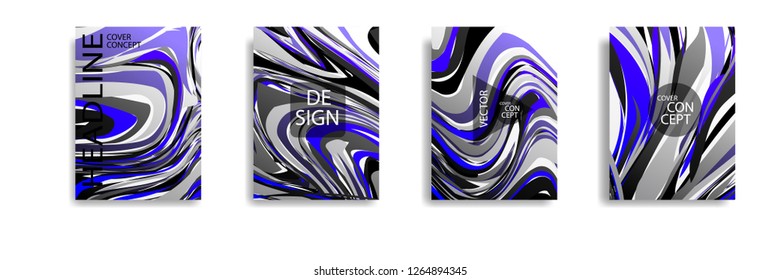 The abstract texture of brightly colored liquid paint. vector cover book with marble color on eps 10