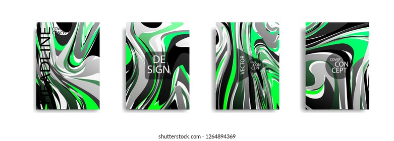 The abstract texture of brightly colored liquid paint. vector cover book with marble color on eps 10