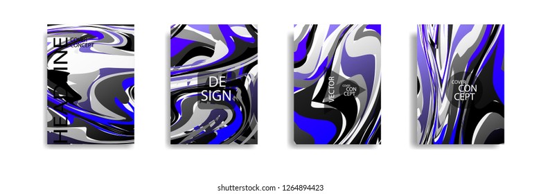 The abstract texture of brightly colored liquid paint. vector cover book with marble color on eps 10