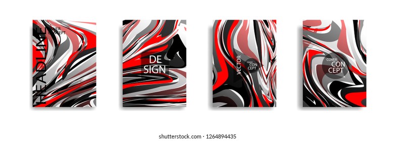 The abstract texture of brightly colored liquid paint. vector cover book with marble color on eps 10