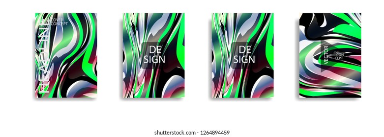 The abstract texture of brightly colored liquid paint. vector cover book with marble color on eps 10