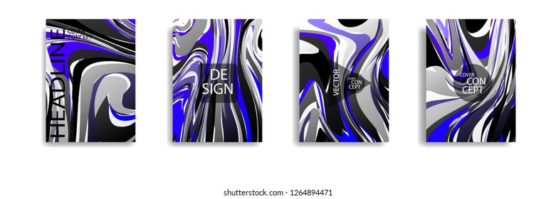 The abstract texture of brightly colored liquid paint. vector cover book with marble color on eps 10