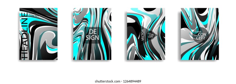 The abstract texture of brightly colored liquid paint. vector cover book with marble color on eps 10