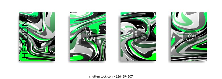 The abstract texture of brightly colored liquid paint. vector cover book with marble color on eps 10