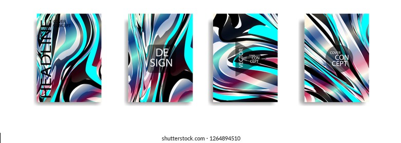 The abstract texture of brightly colored liquid paint. vector cover book with marble color on eps 10