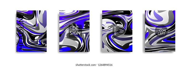 The abstract texture of brightly colored liquid paint. vector cover book with marble color on eps 10