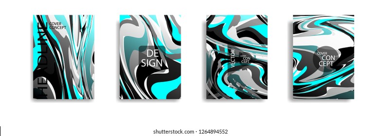 The abstract texture of brightly colored liquid paint. vector cover book with marble color on eps 10