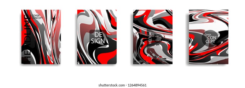 The abstract texture of brightly colored liquid paint. vector cover book with marble color on eps 10